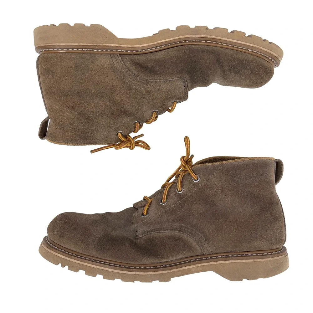 Simple Shoes Suede Desert Boots Chukkas Mens Size 9 Brown Lace Up Oil Resistant